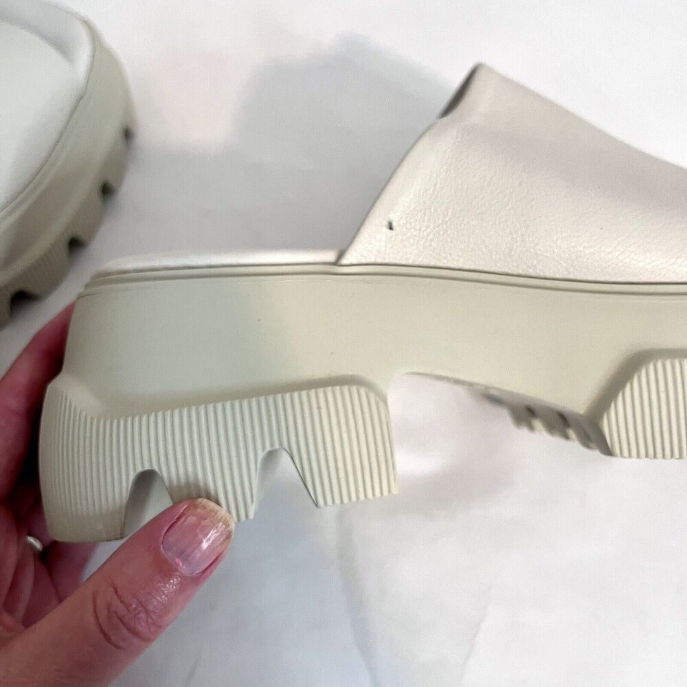 Copenhagen CPH 231 White Chunky Leather Slides Women 39 (8.5 US) Minimalist - Picture 7 of 7